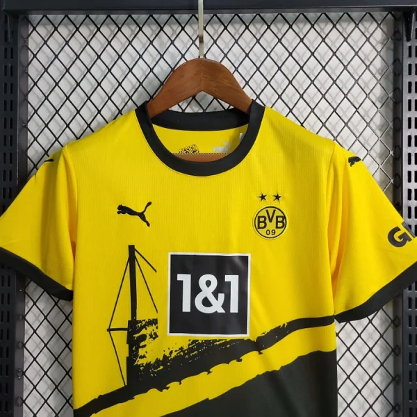 2023/2024 Dortmund Home Football Shirt Kids Size - Image 3