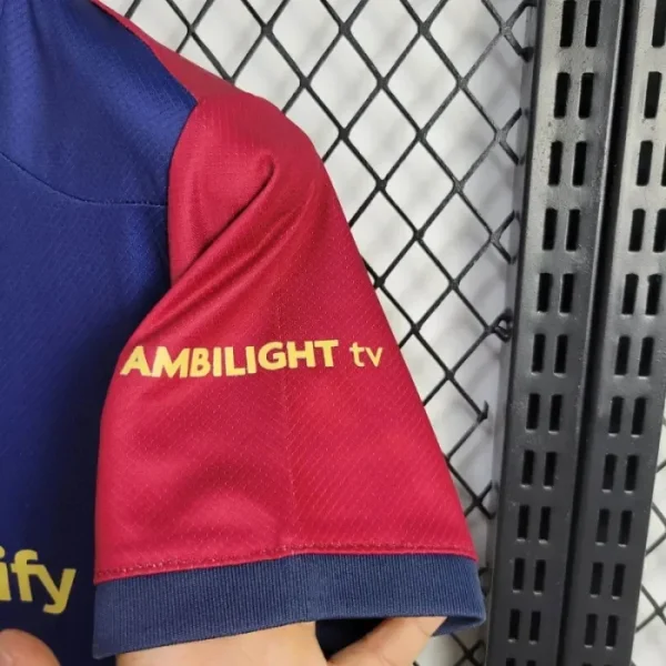 2024/2025 Barcelona Home Football Shirt 1:1 Thai Quality Kids Size - Image 3